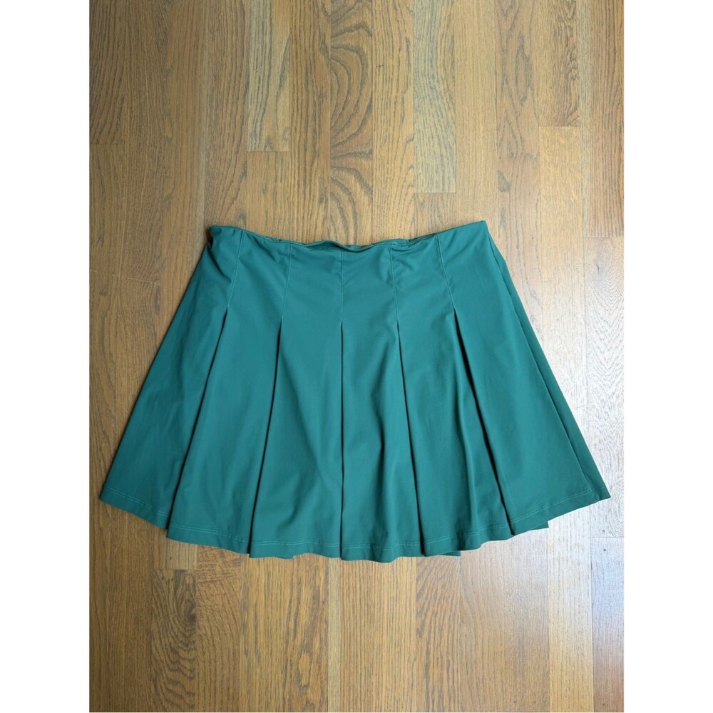 Wilson Classic Pleated Tennis Skirt Field Green sz Large High Rise Lined Active - Picture 9 of 15